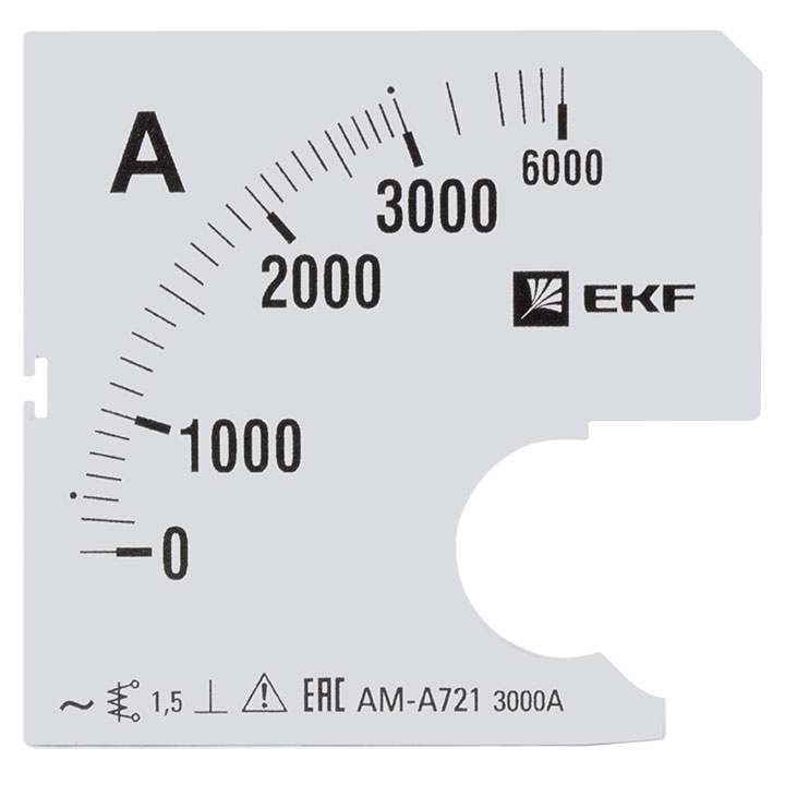 Шкала сменная для A721 3000/5А-1,5 EKF фото 1