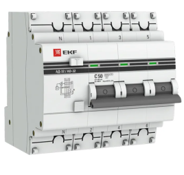 Диф.автомат АД-32 3P+N 50А (С) 300мА тип (АС) эл. 4,5кА EKF PROxima