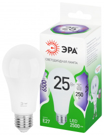 Лампа светодиодная ЭРА GREEN LINE LED A60-25W-865-E27 GL 25Вт груша холодный свет E27