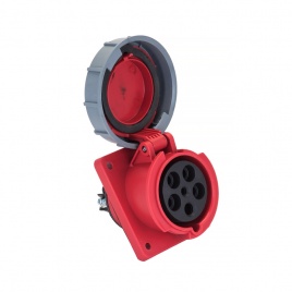 Розетка стационарная внутренняя угловая 4252 3Р+РЕ+N 32А 380В IP67 EKF