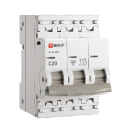 Выключатель ВА 47-63 3P 20А (С) 4,5 kA EKF PROxima