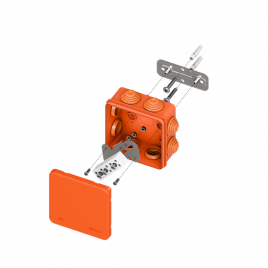 Коробка огнестойкая E45 85х85х40 с клемм. 5 пол. 0,5-6мм2 IP55 HF EKF