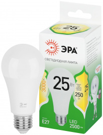 Лампа светодиодная ЭРА GREEN LINE LED A60-25W-830-E27 GL 25Вт груша теплый свет E27