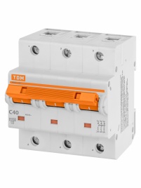 Выключатель ВА 47-125 3P 40А 15кА  х-ка С TDM