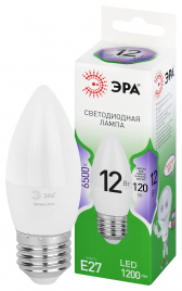 Лампа светодиодная ЭРА GREEN LINE LED B35-12W-865-E27 GL 12Вт свеча холодный свет E27