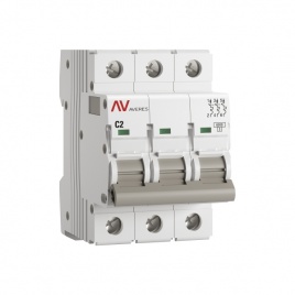 Выключатель AV-6 3P 02A (C) 6kA EKF AVERES