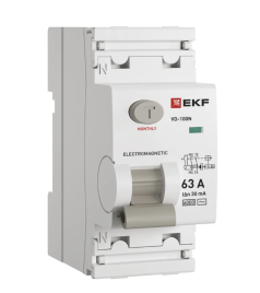 Устройство УЗО ВД-100 2P 63А 30мА AC эл-мех 6кА PROXIMA EKF