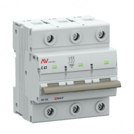 Выключатель AV-125 3P 63A (C) 10kA EKF AVERES