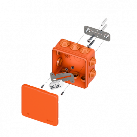 Коробка огнестойкая E45 100х100х50 с клемм. 4 пол. 0,5-4мм2 IP55 HF EKF