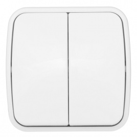 "Минск" Выключатель 2-клавишный ОП 10А белый EKF