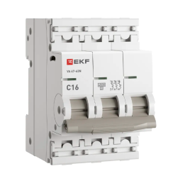 Выключатель ВА 47-63 3P 16А (С) 4,5 kA EKF PROxima