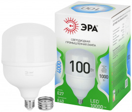 Лампа светодиодная ЭРА GREEN LINE LED POWER T140-100W-840-E27/E40 GL 100Вт колокол яркий белый свет Е27/Е40