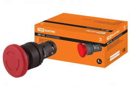 Кнопка SB7-CCS545 1з+1р красная возврат поворотом TDM