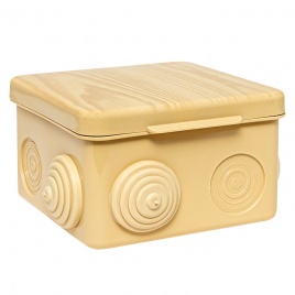 Коробка распаячная о/у (85х85х50) 7 вводов светлое дерево IP54 EKF КМР-030-031