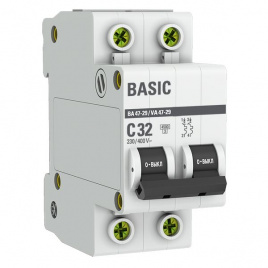 Выключатель ВА 47-29 2P 32А (C) 4,5 kA EKF Basic