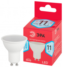 Лампа светодиодная ЭРА RED LINE LED MR16-11W-840-GU10 R 11Вт софит нейтральный белый свет GU10