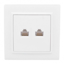 "Минск" Розетка RJ-45+Phone СП белая EKF