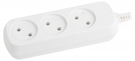 Колодка ЭРА KX-3 3 розетки без зазeмления белая