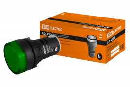 Лампа AD22DS(LED)матрица d22мм зеленый 24В TDM