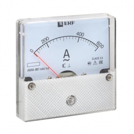 Амперметр AMA-801 600А 80х80 (круглый вырез) трансформаторное подключение EKF