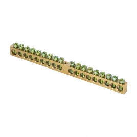 Шина "0" РЕ 8х12мм (18 групп крепеж по центру) латунь EKF PROxima