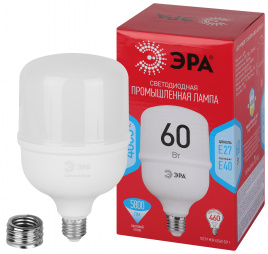 Лампа светодиодная POWER ЭРА RED LINE LED T120-60W-4000-E27/E40 R 60Вт колокол нейтральный белый свет E27/E40
