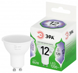 Лампа светодиодная ЭРА GREEN LINE LED MR16-12W-865-GU10 GL 12Вт софит холодный свет GU10
