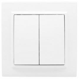 "Минск" Выключатель 2-клавишный СП 10А белый EKF