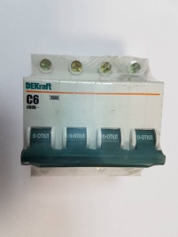 Выключатель 4P 6А ВА 101 4.5кА DEKraft