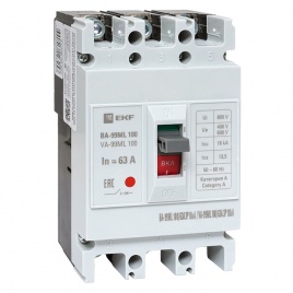 Выключатель ВА-99МL 100/63А 18 kA EKF Basic