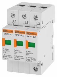 Разрядник ОПС1-B 3Р In=30kA Un=400B Im=60kA TDM
