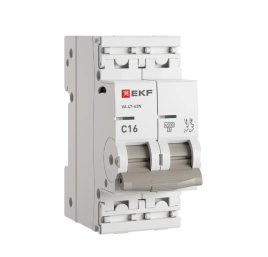 Выключатель ВА 47-63 2P 16А (С) 4,5 kA EKF PROxima