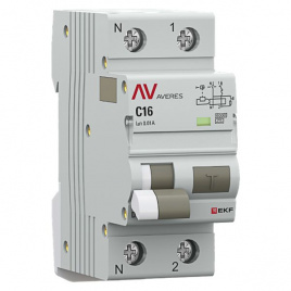 Дифференциальный автомат DVA-6 1P+N 16А (C) 10мА (A) эл-мех. 6кА EKF AVERES