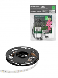 Комплект светодиодной ленты SMD2835-60 LED/м-12 В-4,8 Вт/м-IP20-3000К (1м) TDM