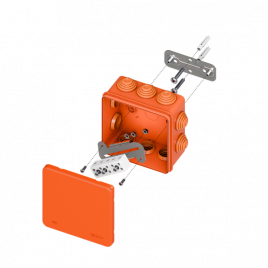 Коробка огнестойкая E45 100х100х50 с клемм. 5 пол. 0,5-10мм2 IP55 HF EKF