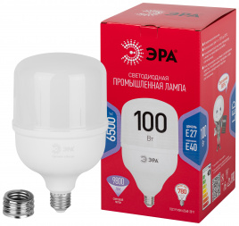 Лампа светодиодная POWER ЭРА RED LINE LED T140-100W-6500-E27/E40 R 100Вт колокол холодный белый свет E27/E40