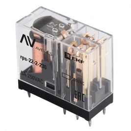 Реле промежуточное slim 22/2 5A 230В AC EKF AVERES
