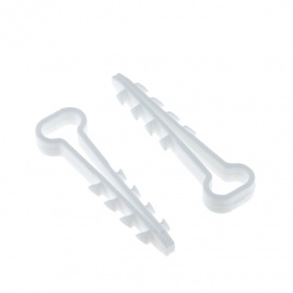 Дюбель-хомут 6х14 полипропилен белый (уп./50шт) EKF Simple