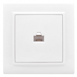 "Минск" Розетка RJ-45 1-местная СП белая EKF 