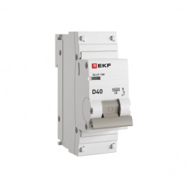 Выключатель ВА 47-100 1P 40А (D) 10kA EKF PROxima