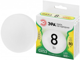 Лампа светодиодная ЭРА GREEN LINE LED GX-8W-830-GX53 GL 8Вт таблетка теплый свет GX53