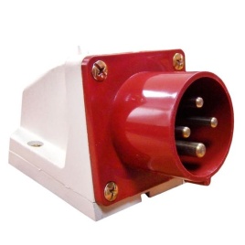 Вилка 514 стационарная 3Р+РЕ 16А 380В IP44 EKF