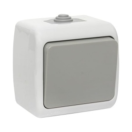 Выключатель 1-клавишный 10А IP54 о/у серый Мурманск EKF