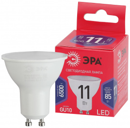 Лампа светодиодная ЭРА RED LINE LED MR16-11W-865-GU10 R 11Вт софит холодный дневной свет GU10