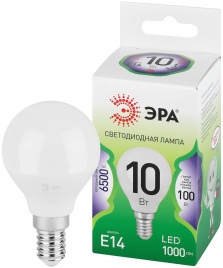 Лампа светодиодная ЭРА GREEN LINE LED P45-10W-865-E14 GL 10Вт шар холодный свет E14