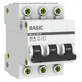 Выключатель нагрузки ВН-29 3P 25А EKF Basic