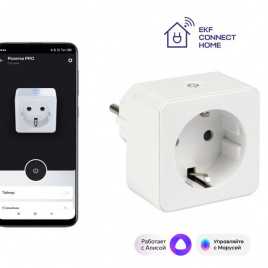 Умная розетка Wi-Fi EKF Сonnect бел