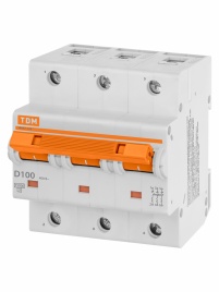 Выключатель ВА 47-125 3P 100А 15кА х-ка D TDM