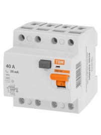 УЗО ВД1-63 4Р 40А 30мА TDM