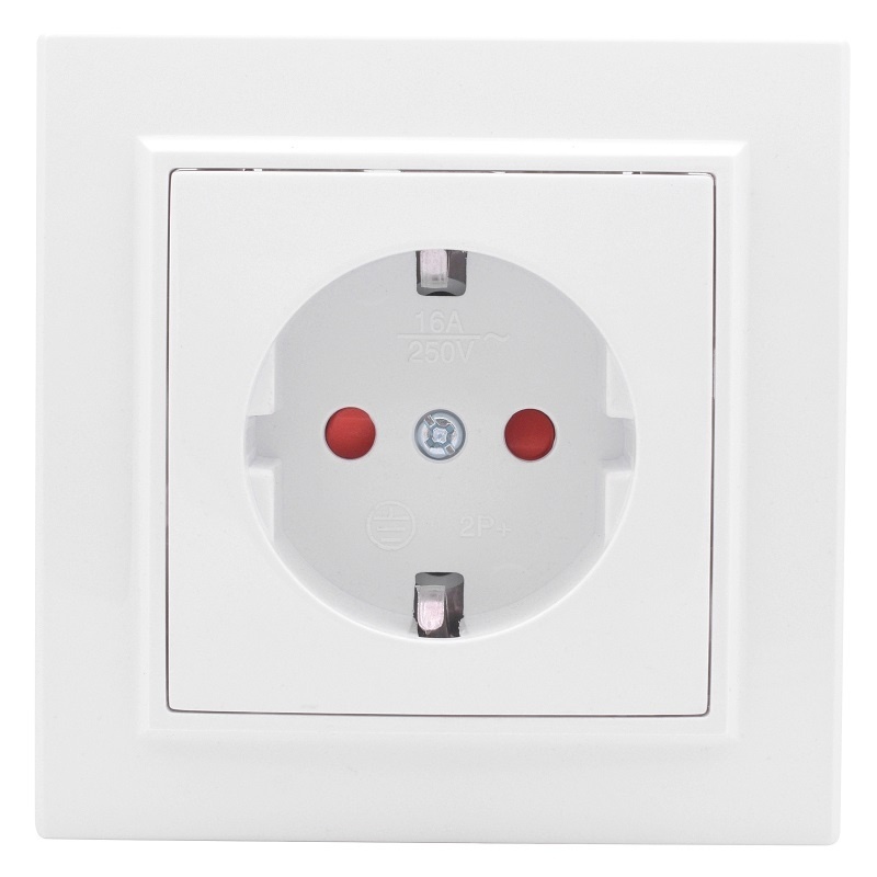 "Минск" Розетка 1-местная СП 16А с з/к с з/ш белая EKF фото 1